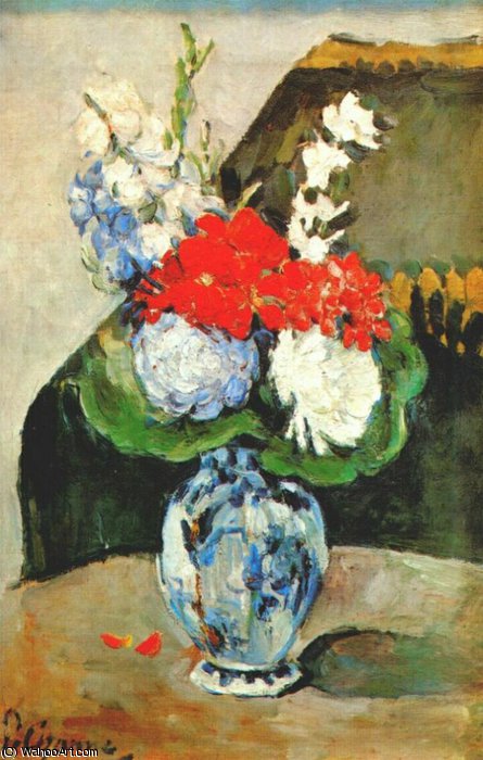 Wikioo.org - The Encyclopedia of Fine Arts - Painting, Artwork by Paul Cezanne - small delft vase