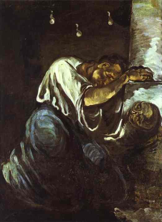 Wikioo.org – La Enciclopedia de las Bellas Artes - Pintura, Obras de arte de Paul Cezanne - La Magdalena o lo  dolor