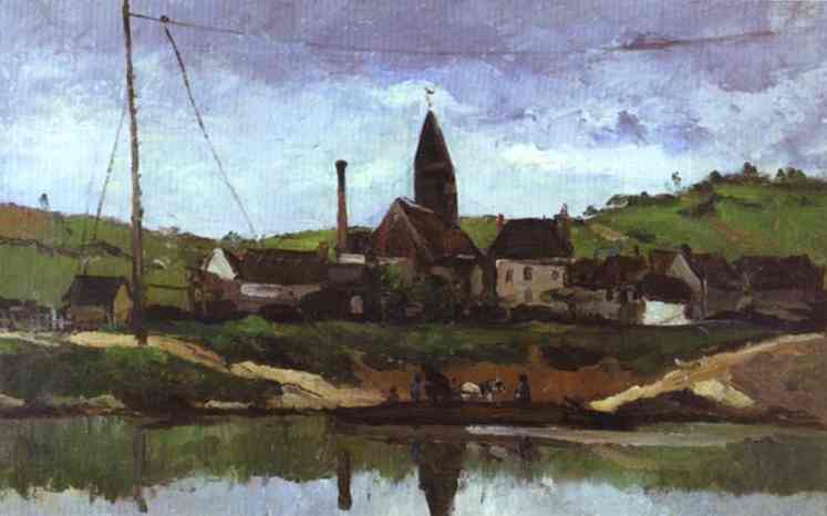 Wikioo.org - สารานุกรมวิจิตรศิลป์ - จิตรกรรม Paul Cezanne - View of Bonnieres