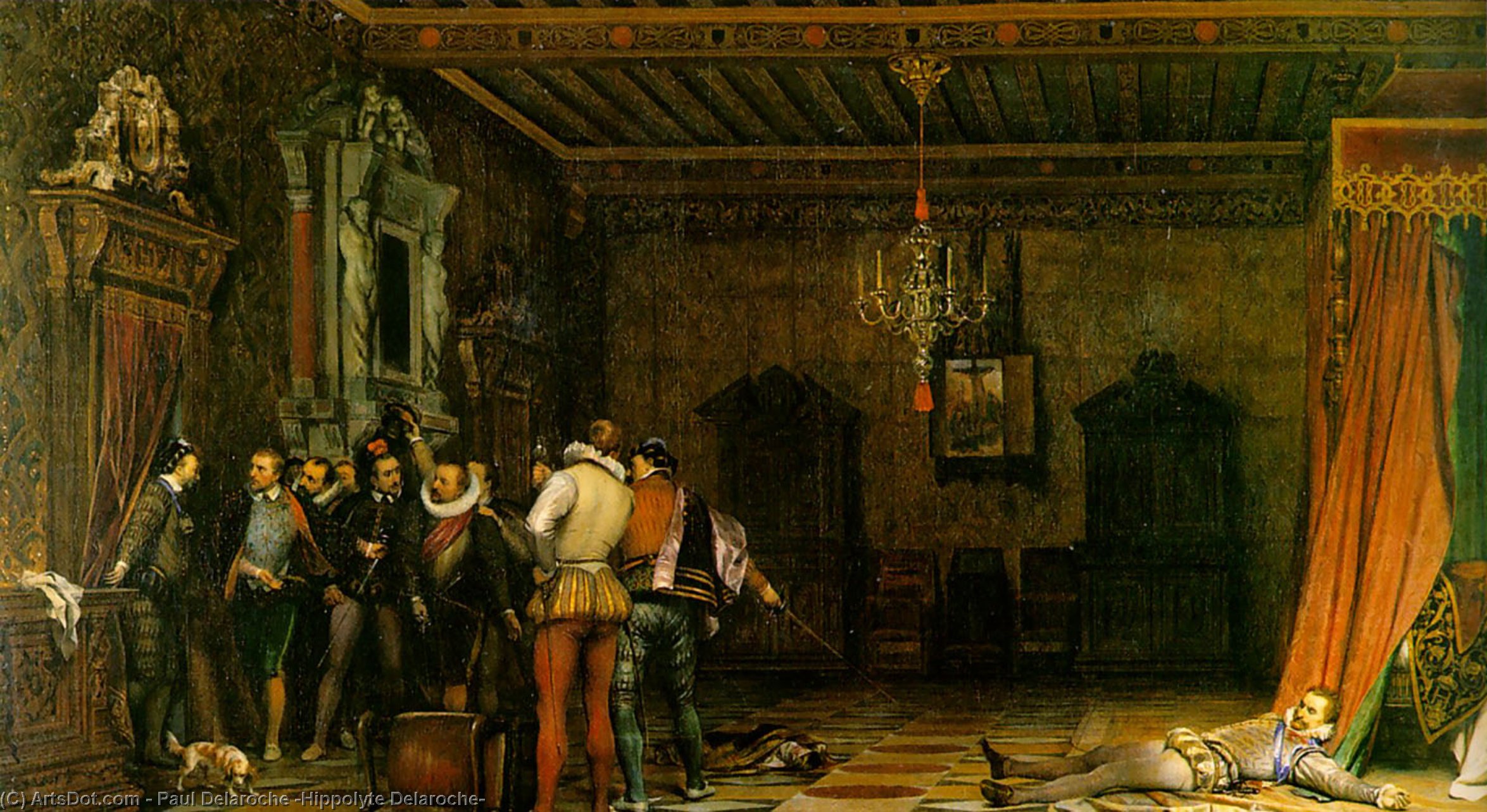 Wikioo.org - The Encyclopedia of Fine Arts - Painting, Artwork by Paul Delaroche (Hippolyte Delaroche) - assassination
