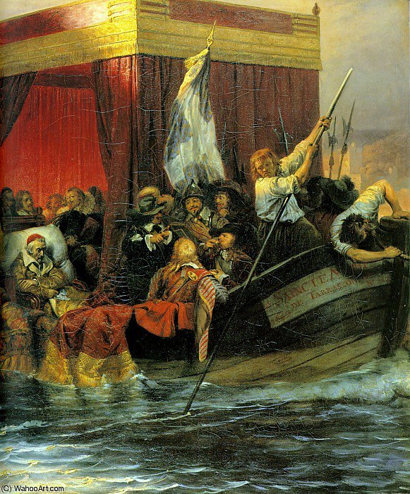Wikioo.org - The Encyclopedia of Fine Arts - Painting, Artwork by Paul Delaroche (Hippolyte Delaroche) - Cardinal Richelieu right