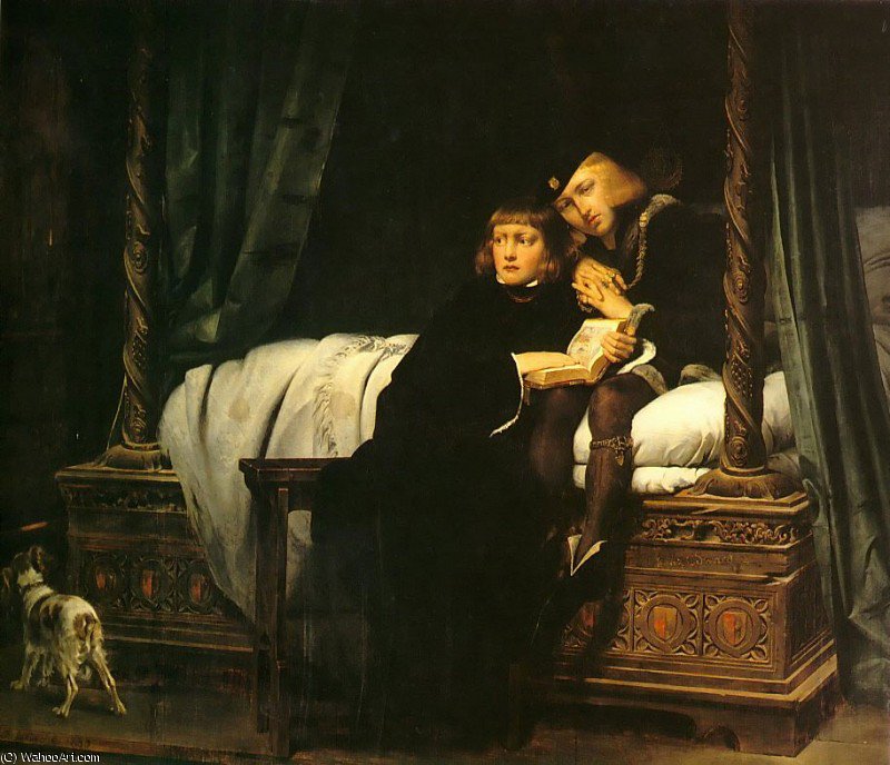 WikiOO.org - Encyclopedia of Fine Arts - Maľba, Artwork Paul Delaroche (Hippolyte Delaroche) - The Princes in the Tower