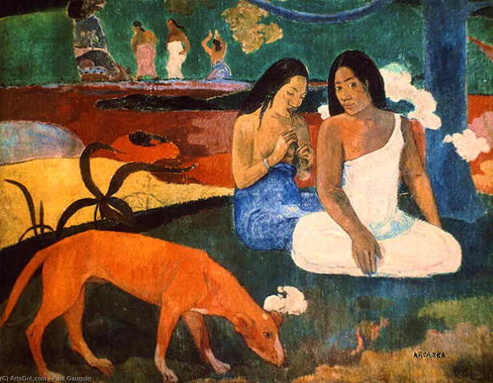 WikiOO.org - Encyclopedia of Fine Arts - Maleri, Artwork Paul Gauguin - arearea