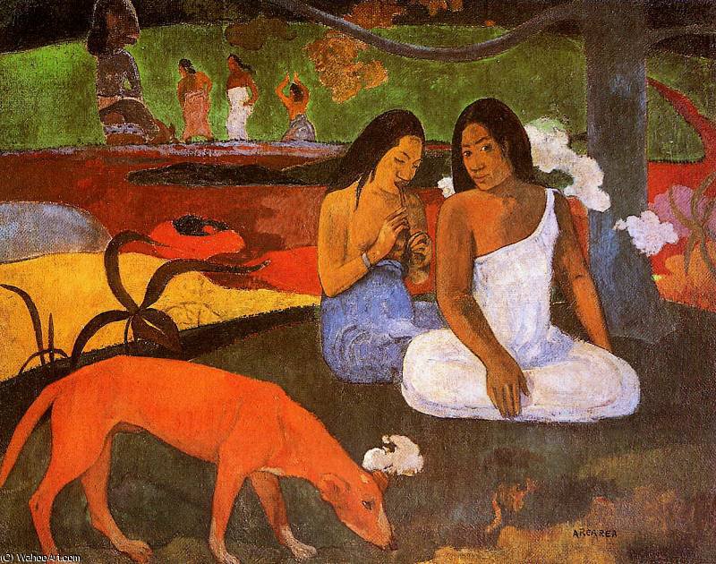Wikioo.org - The Encyclopedia of Fine Arts - Painting, Artwork by Paul Gauguin - Passing time Sun