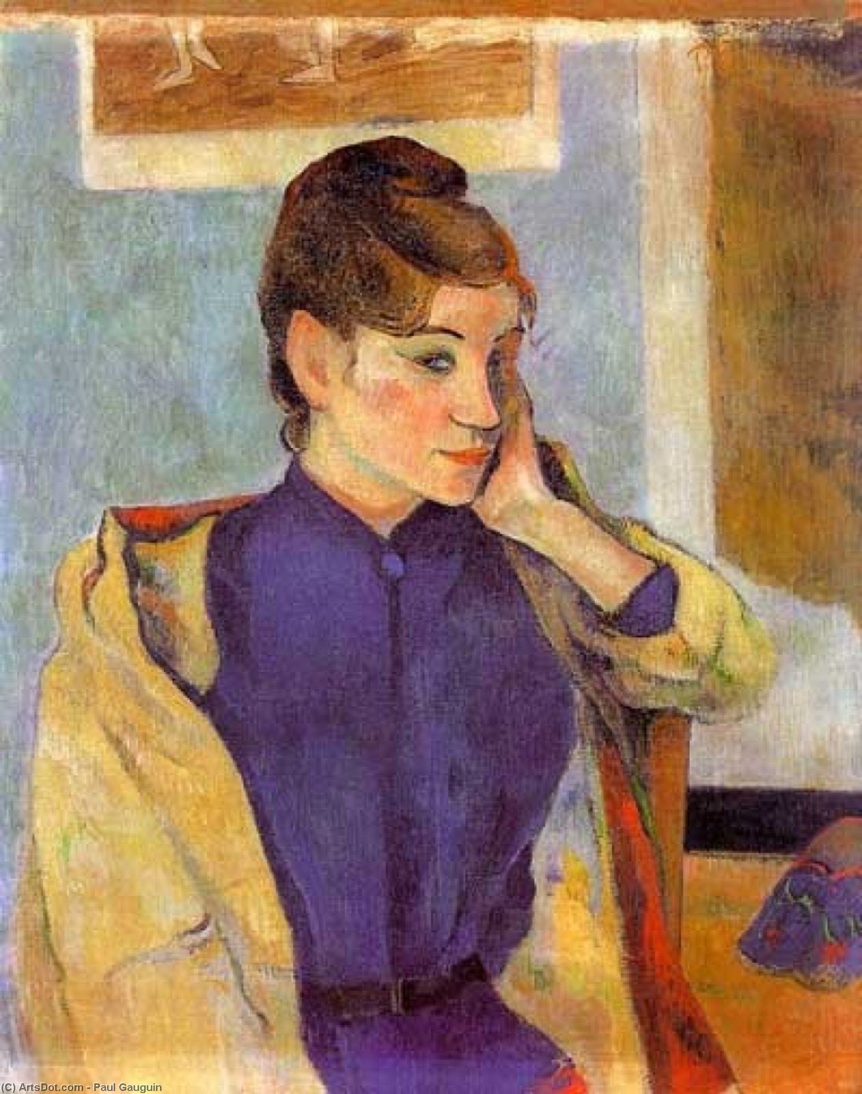 WikiOO.org - Encyclopedia of Fine Arts - Målning, konstverk Paul Gauguin - Portrait of Madeline Bernard (the sister of the artist)