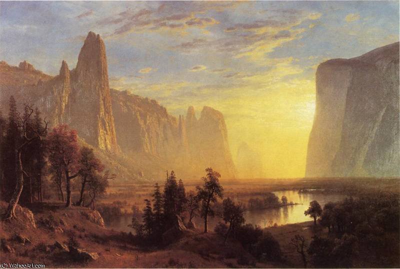 Wikioo.org - The Encyclopedia of Fine Arts - Painting, Artwork by Albert Bierstadt - Yosemite Valley Yellowstone Park