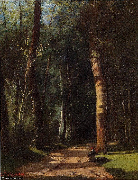 Wikioo.org - The Encyclopedia of Fine Arts - Painting, Artwork by Camille Pissarro - In the Woods