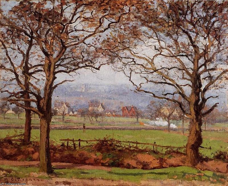 Wikioo.org - The Encyclopedia of Fine Arts - Painting, Artwork by Camille Pissarro - Near Sydenham Hill, Looking towards Lower Norwood.
