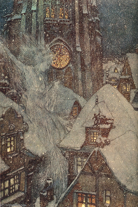Wikioo.org - The Encyclopedia of Fine Arts - Painting, Artwork by Edmund Dulac - snow queen