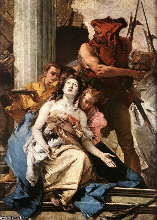 Wikioo.org - The Encyclopedia of Fine Arts - Painting, Artwork by Giovanni Battista Tiepolo - The Martyrdom of St Agatha
