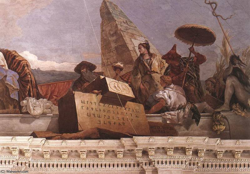 WikiOO.org - Енциклопедія образотворчого мистецтва - Живопис, Картини
 Giovanni Battista Tiepolo - Wurzburg Apollo and the Continents (detail - )