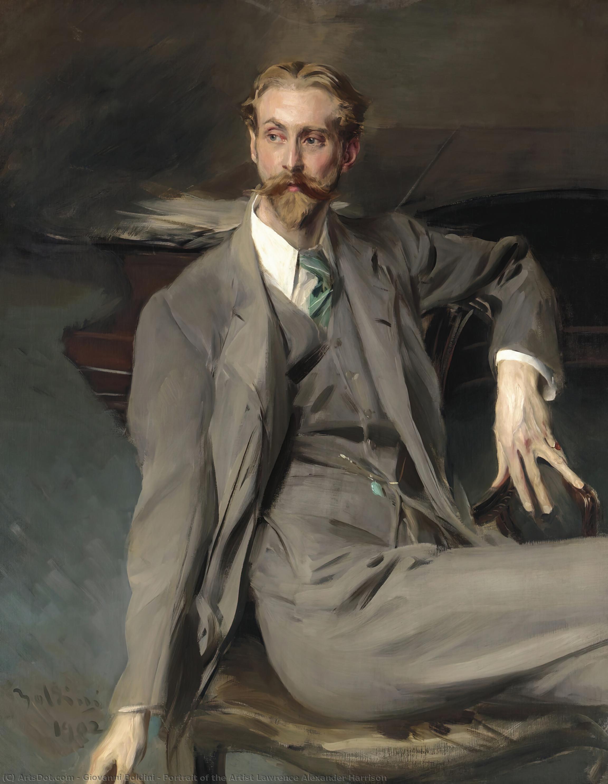 WikiOO.org - Güzel Sanatlar Ansiklopedisi - Resim, Resimler Giovanni Boldini - Portrait of the Artist Lawrence Alexander Harrison