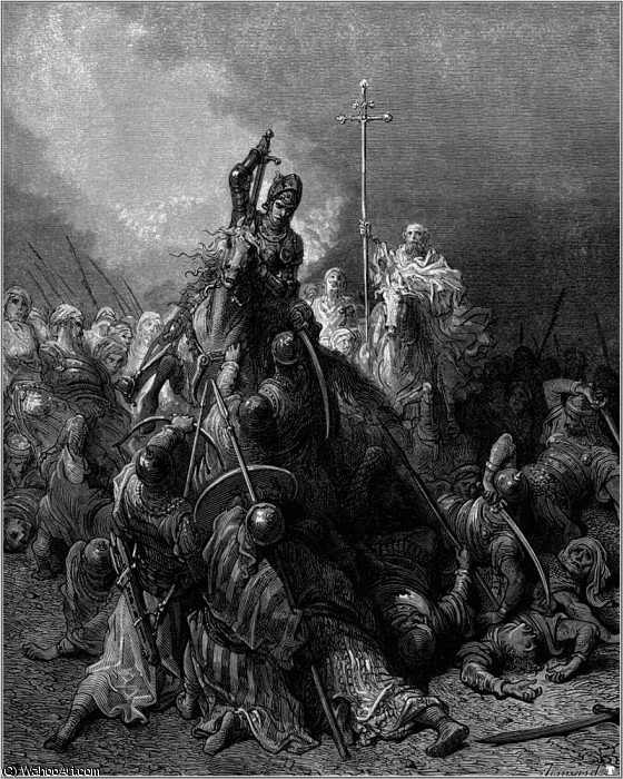 WikiOO.org - Encyclopedia of Fine Arts - Maľba, Artwork Paul Gustave Doré - crusades battle of antioch