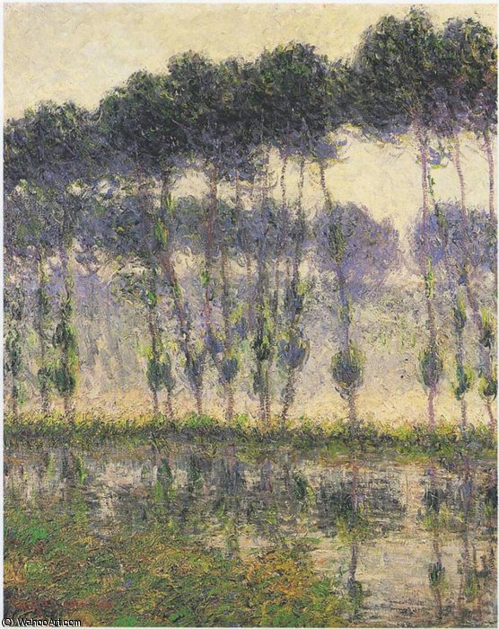 Wikioo.org - The Encyclopedia of Fine Arts - Painting, Artwork by Gustave Loiseau - Poplars by the Eure River