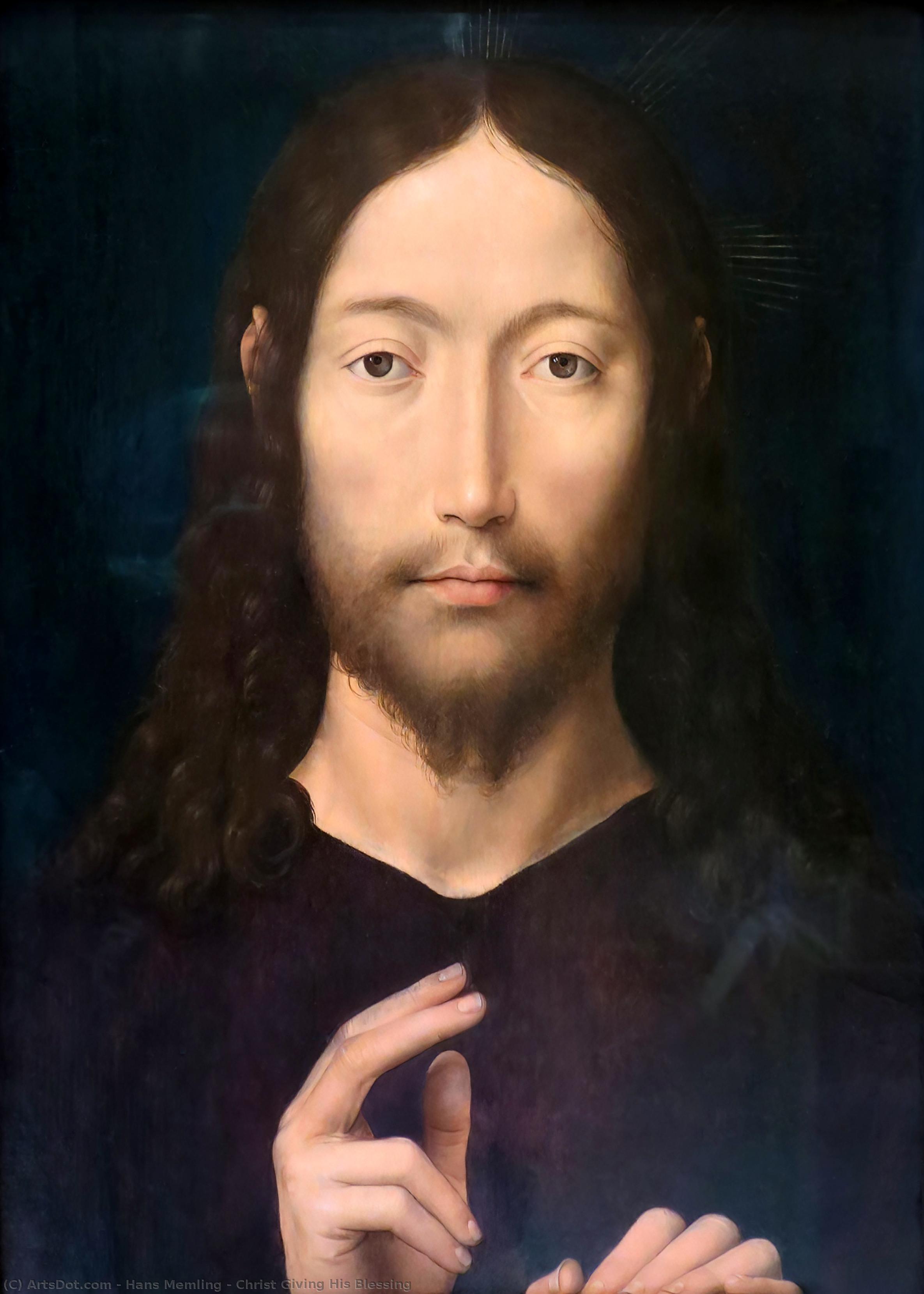 Wikioo.org - The Encyclopedia of Fine Arts - Painting, Artwork by Hans Memling - christ giving his blessing