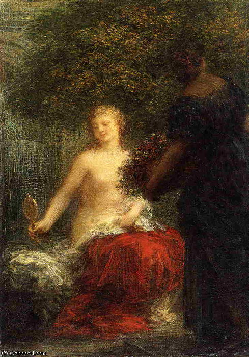 WikiOO.org - Enciklopedija dailės - Tapyba, meno kuriniai Henri Fantin Latour - Woman at Her Toillette