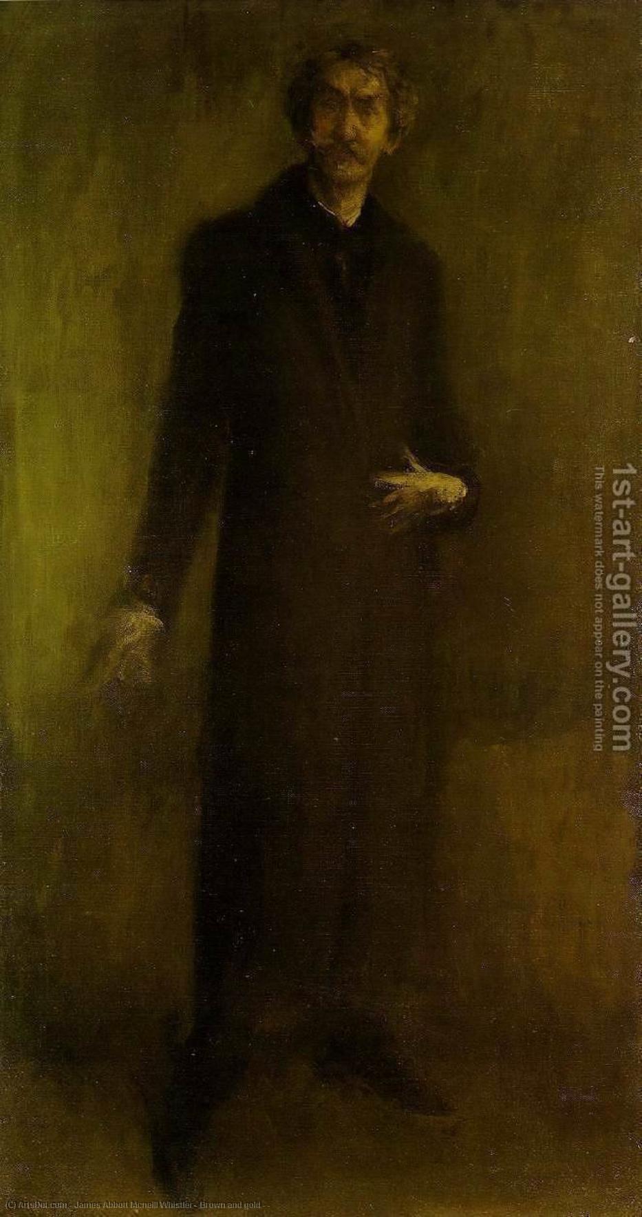WikiOO.org - Encyclopedia of Fine Arts - Maalaus, taideteos James Abbott Mcneill Whistler - Brown and gold - -