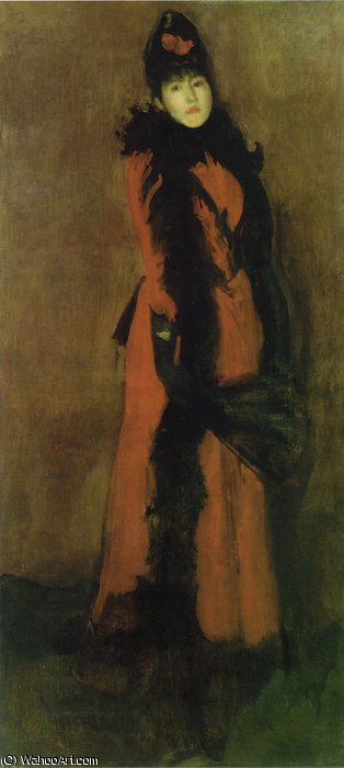 WikiOO.org - Εγκυκλοπαίδεια Καλών Τεχνών - Ζωγραφική, έργα τέχνης James Abbott Mcneill Whistler - red black