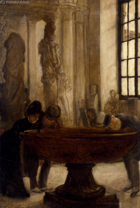 Wikioo.org - The Encyclopedia of Fine Arts - Painting, Artwork by James Jacques Joseph Tissot - at the louvre