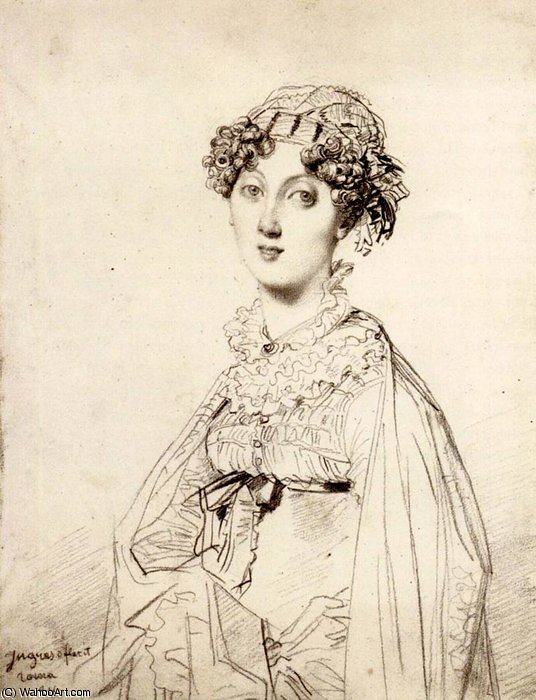 Wikioo.org - The Encyclopedia of Fine Arts - Painting, Artwork by Jean Auguste Dominique Ingres - Lady William Henry Cavendish Bentinck born Lady Mary Acheson