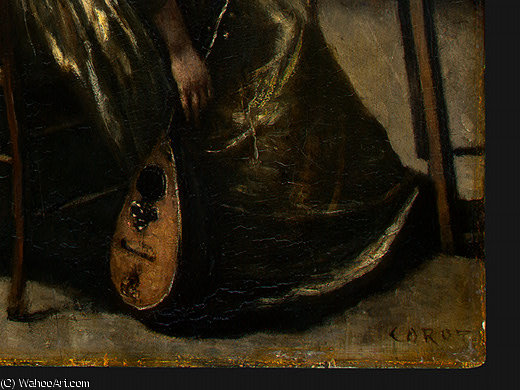 Wikioo.org – L'Enciclopedia delle Belle Arti - Pittura, Opere di Jean Baptiste Camille Corot - l artista in studio (particolare -)