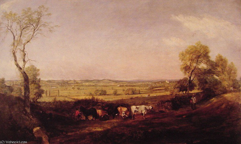 WikiOO.org - Encyclopedia of Fine Arts - Maleri, Artwork John Constable - dedham vale morning