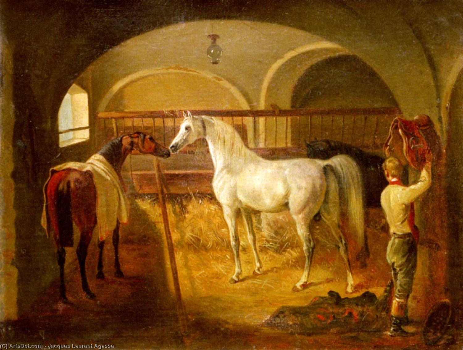 Wikioo.org - The Encyclopedia of Fine Arts - Painting, Artwork by Jacques Laurent Agasse - Stallinneres