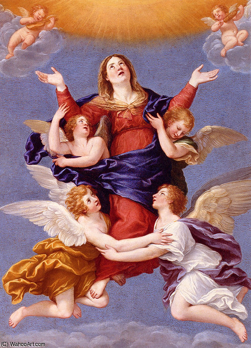 Wikioo.org – La Enciclopedia de las Bellas Artes - Pintura, Obras de arte de Francesco Albani - Asunción de la Virgen
