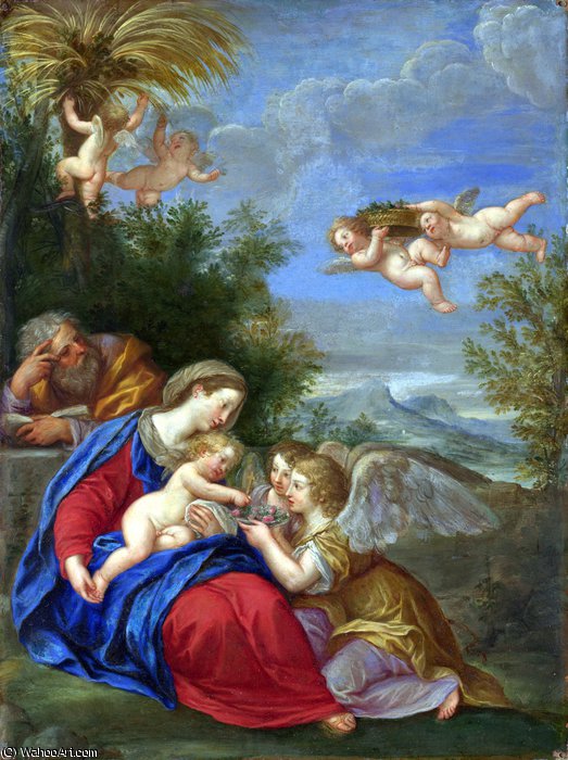 Wikioo.org - The Encyclopedia of Fine Arts - Painting, Artwork by Francesco Albani - Rest on the Flight into Egypt