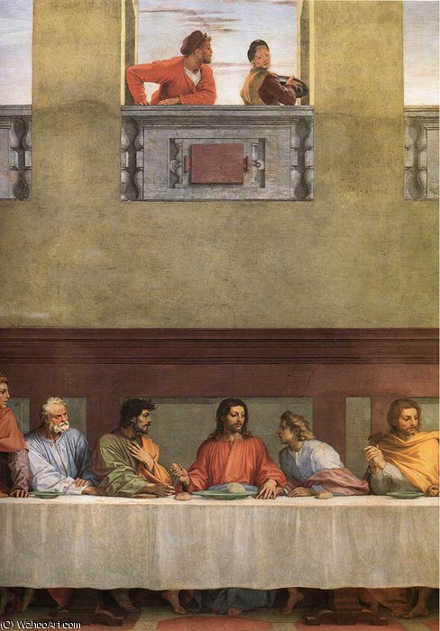 WikiOO.org - Encyclopedia of Fine Arts - Maleri, Artwork Andrea Del Sarto - The Last Supper d