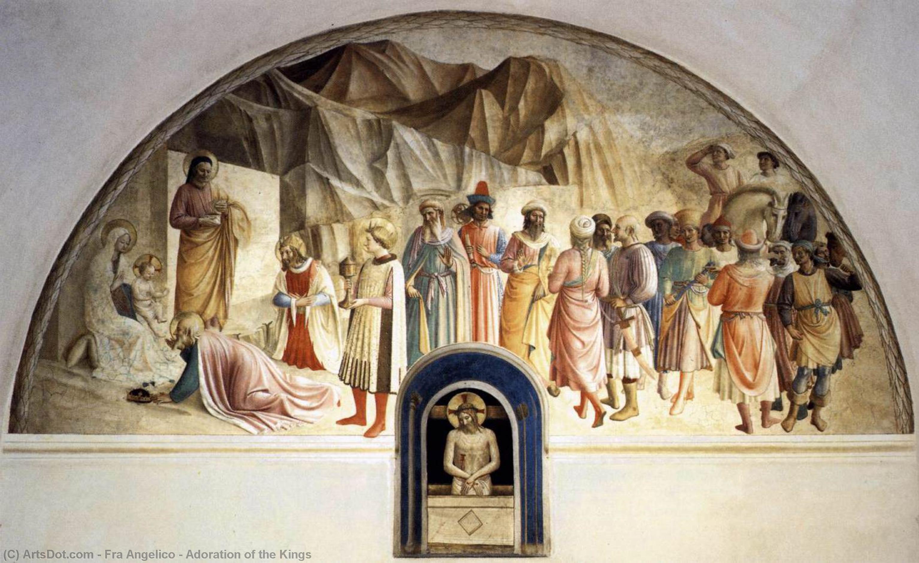 WikiOO.org - Encyclopedia of Fine Arts - Malba, Artwork Fra Angelico - Adoration of the Kings
