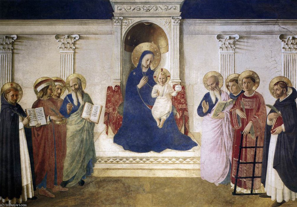 Wikioo.org – L'Encyclopédie des Beaux Arts - Peinture, Oeuvre de Fra Angelico - couloirs - sacra conversazione