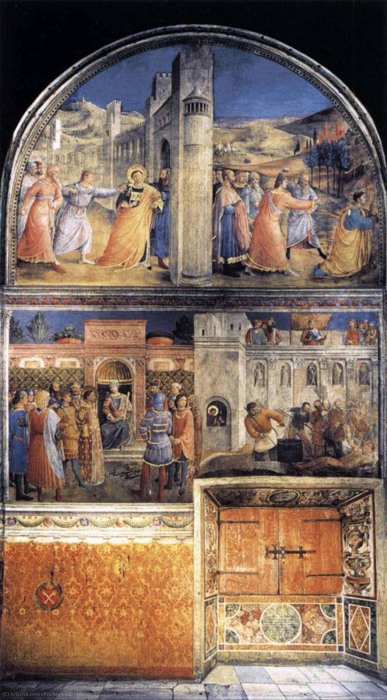 WikiOO.org - Εγκυκλοπαίδεια Καλών Τεχνών - Ζωγραφική, έργα τέχνης Fra Angelico - E,wall - East wall of the chapel
