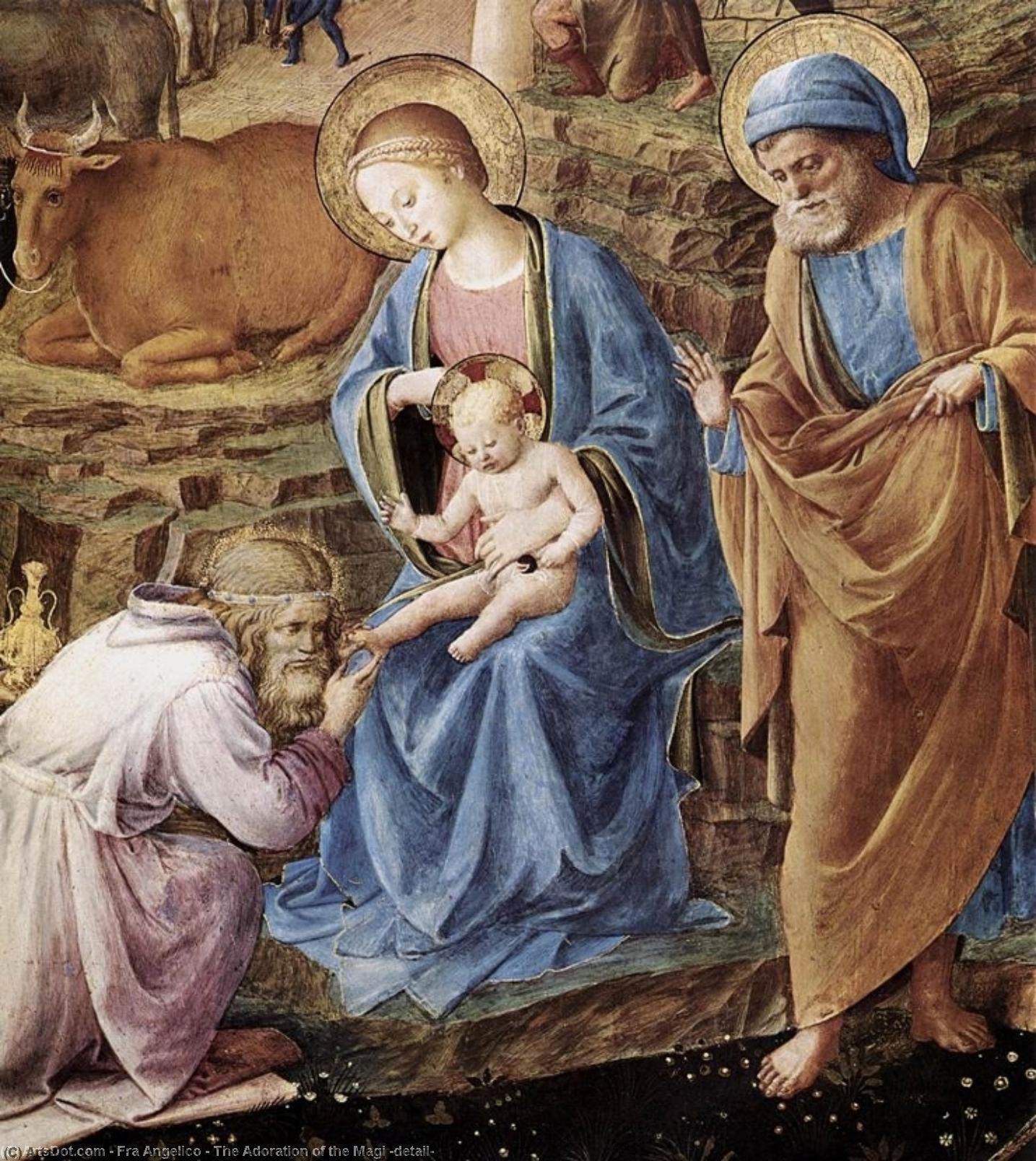 Wikioo.org – L'Enciclopedia delle Belle Arti - Pittura, Opere di Fra Angelico - L Adorazione dei Magi particolare