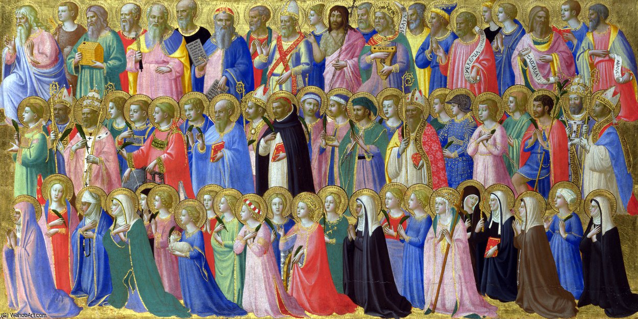 Wikioo.org - The Encyclopedia of Fine Arts - Painting, Artwork by Fra Angelico - The Forerunners of Christ with Saints and Martyrs