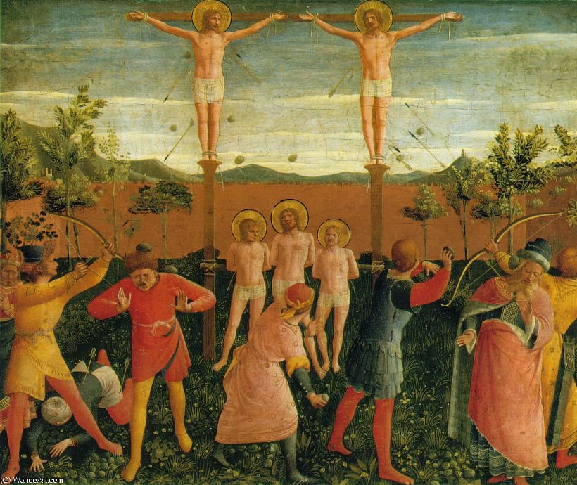 Wikioo.org - Encyklopedia Sztuk Pięknych - Malarstwo, Grafika Fra Angelico - San Marco altarpiece, Detalj 1, Museo