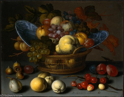 Wikioo.org – La Enciclopedia de las Bellas Artes - Pintura, Obras de arte de Balthasar Van Der Ast - Cesta de frutas