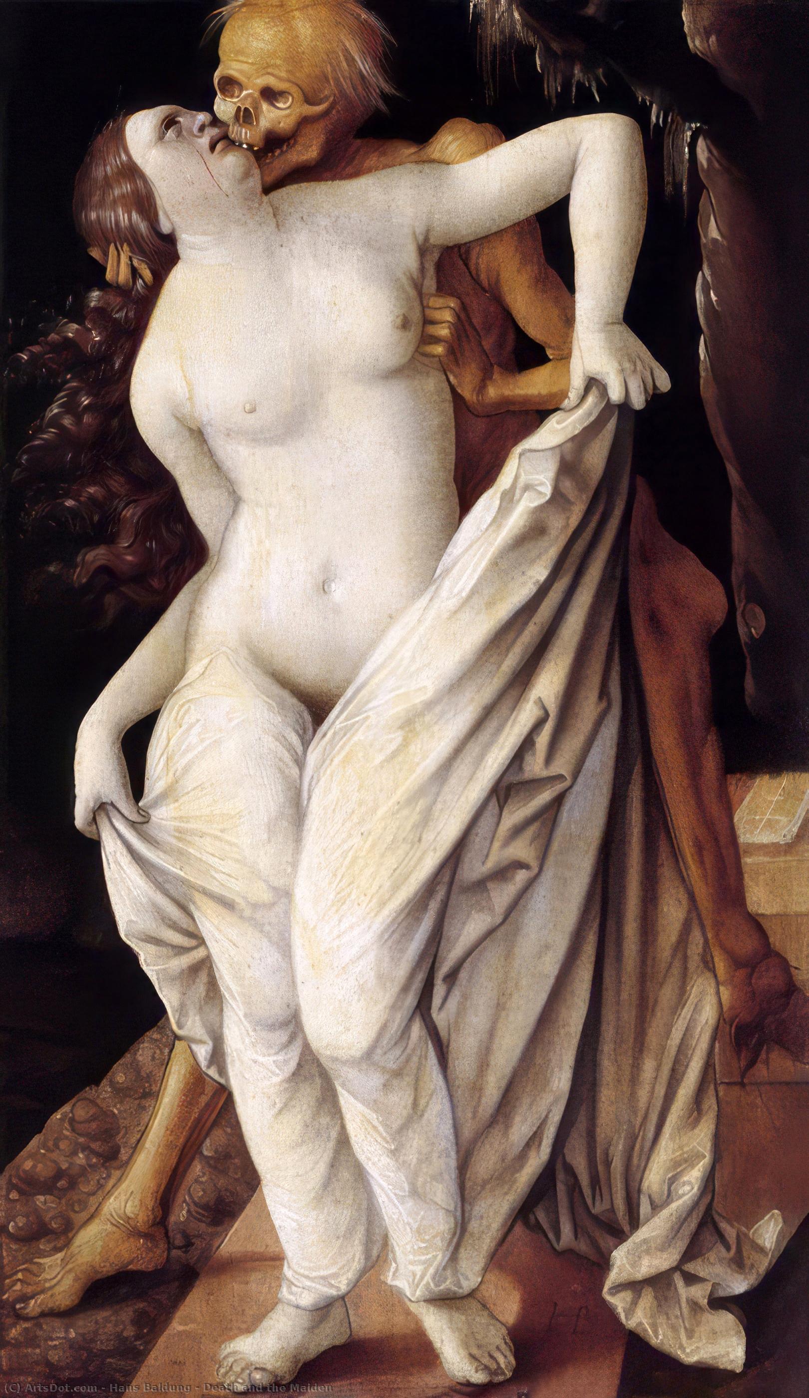 Wikioo.org - The Encyclopedia of Fine Arts - Painting, Artwork by Hans Baldung - Death and the Maiden