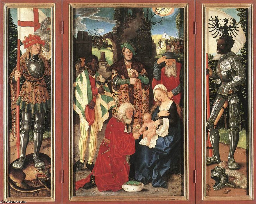 Wikioo.org - The Encyclopedia of Fine Arts - Painting, Artwork by Hans Baldung - Three Kings Altarpiece (open)