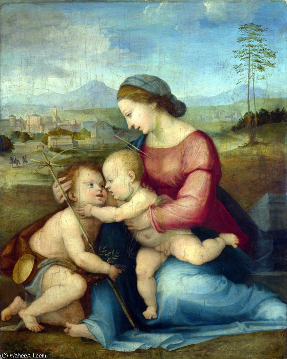 Wikioo.org - The Encyclopedia of Fine Arts - Painting, Artwork by Fra Bartolomeo - The Madonna and Child with Saint John