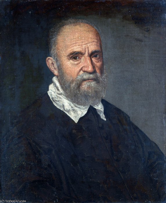 Wikioo.org - The Encyclopedia of Fine Arts - Painting, Artwork by Leandro Bassano - Portrait of a Bearded Man