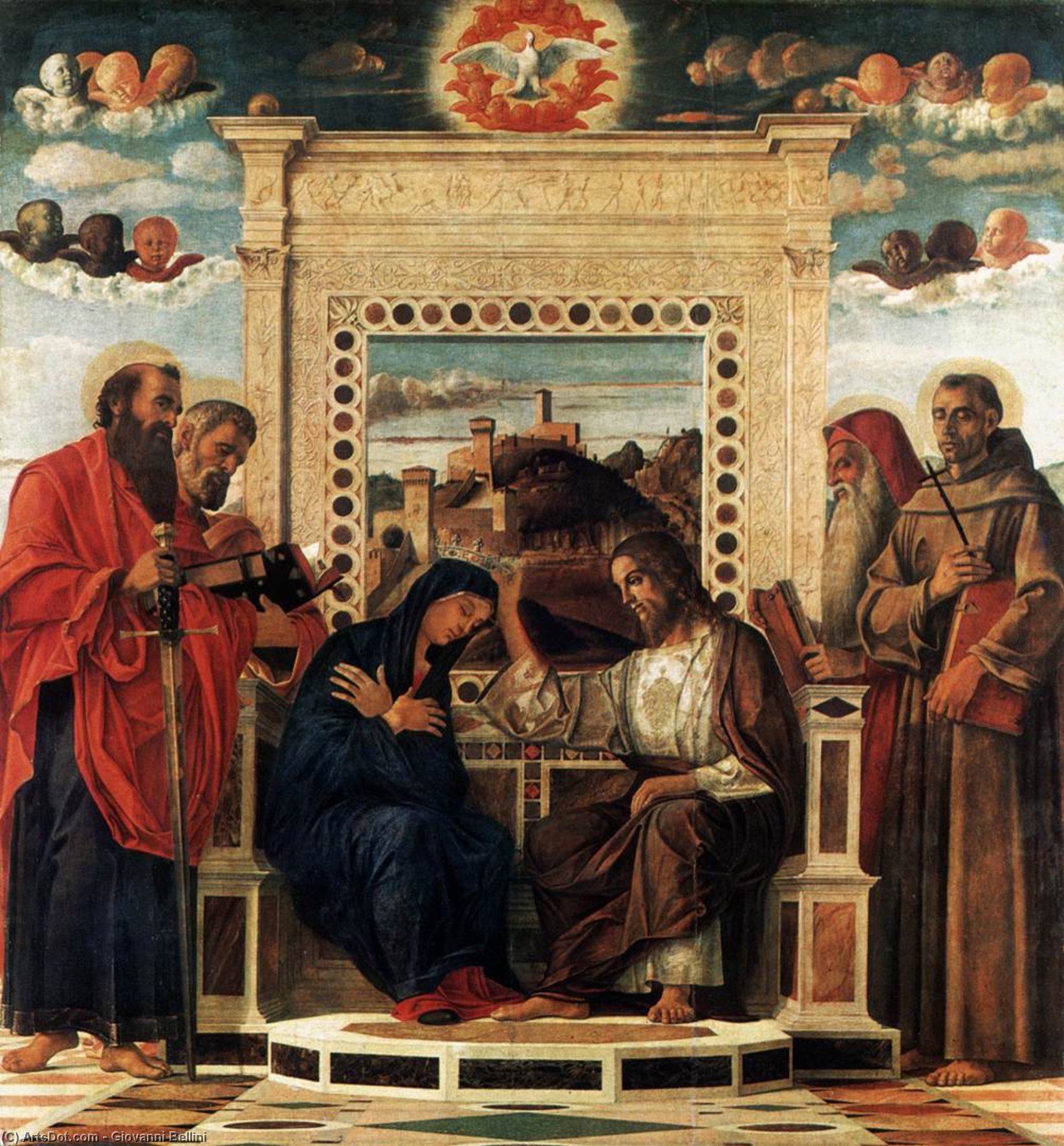 Wikioo.org - The Encyclopedia of Fine Arts - Painting, Artwork by Giovanni Bellini - pesaro - Pesaro Altarpiece