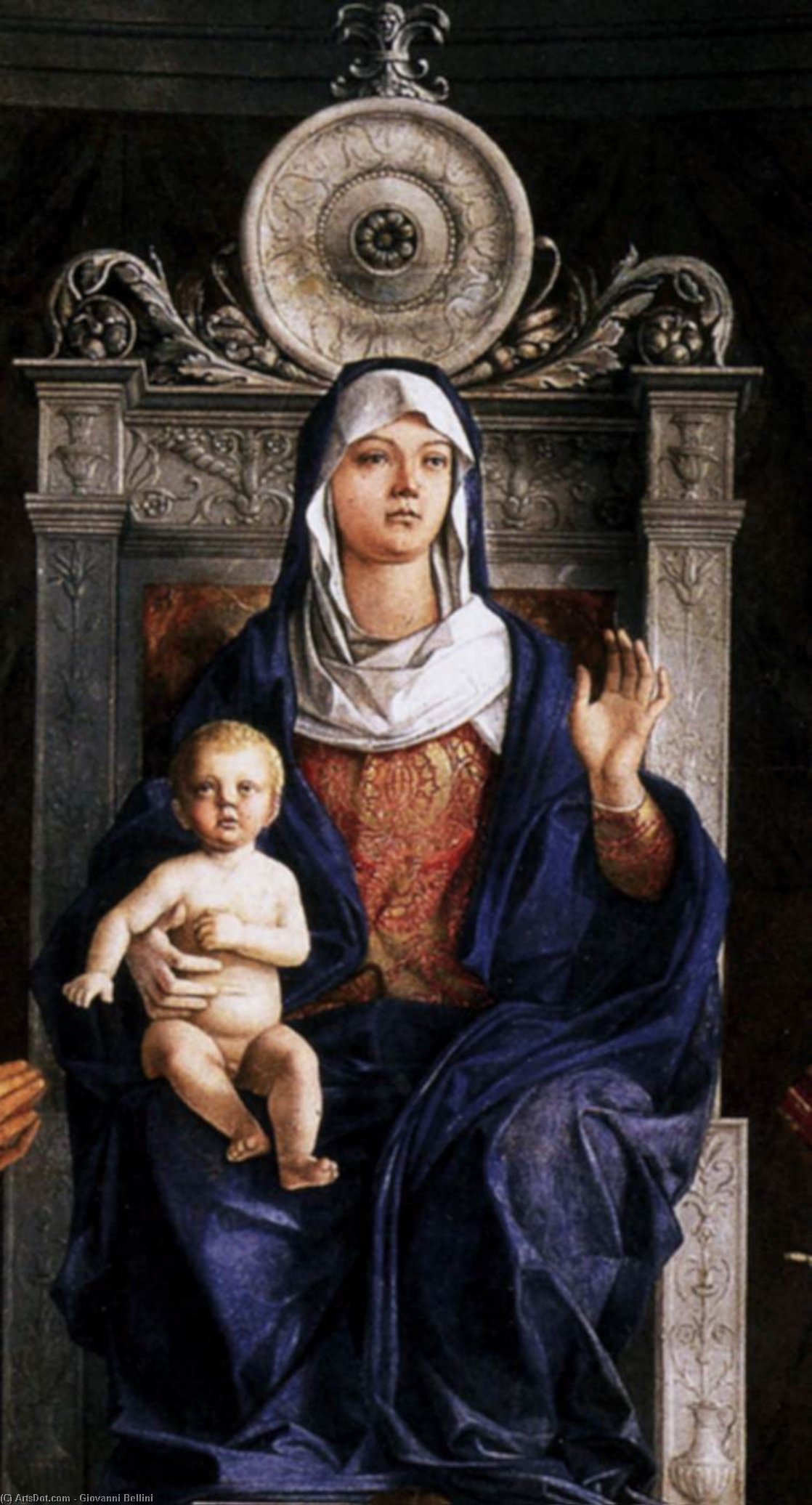 Wikoo.org - موسوعة الفنون الجميلة - اللوحة، العمل الفني Giovanni Bellini - 1.san giobbe altarpiece - san giobbe altarpiece (detail)1