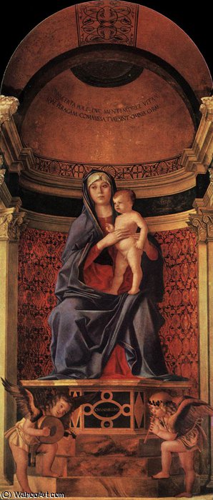 Wikioo.org – L'Encyclopédie des Beaux Arts - Peinture, Oeuvre de Giovanni Bellini - 2  Frari Triptyque  -   Frari Triptyque  détail
