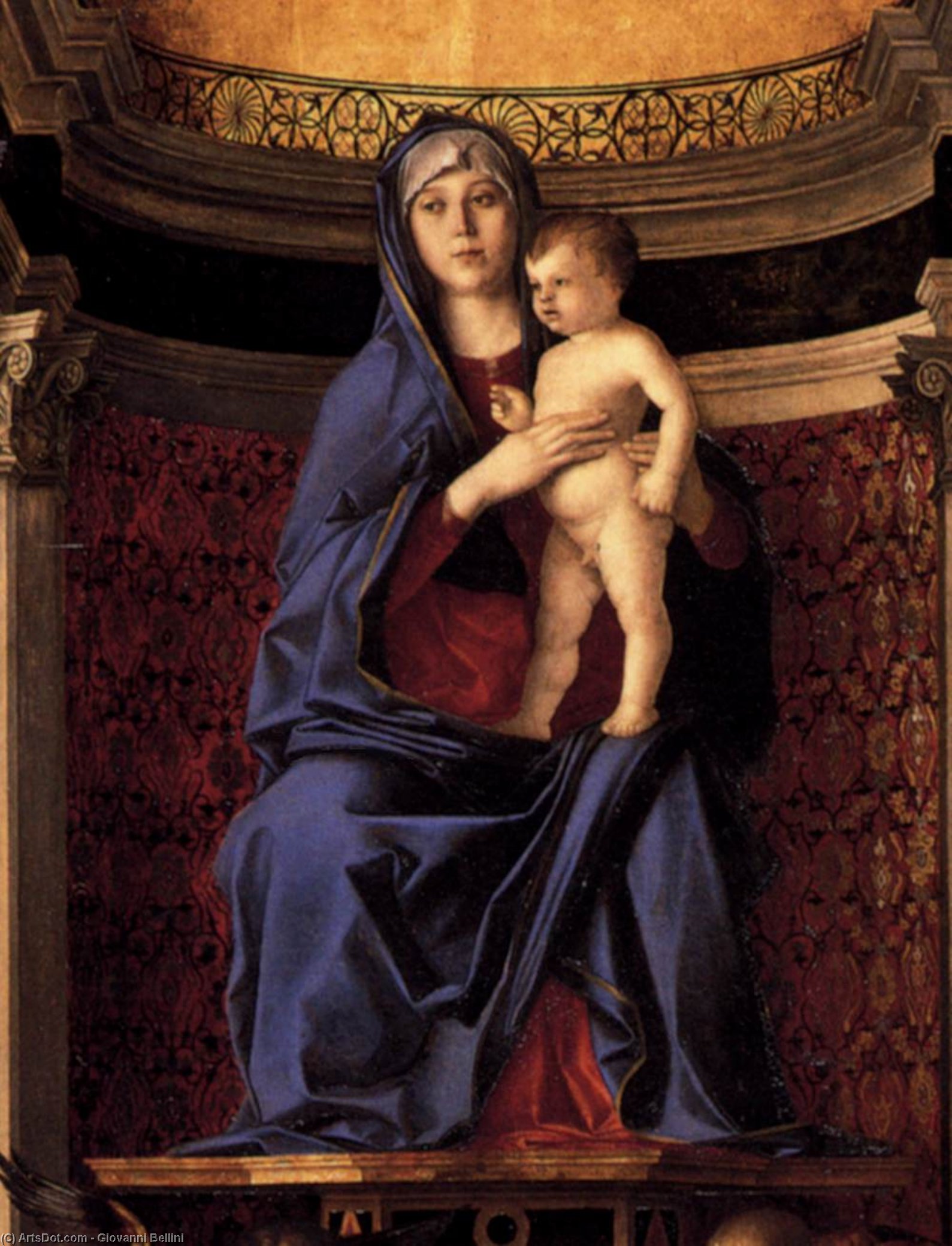 WikiOO.org - Enciklopedija dailės - Tapyba, meno kuriniai Giovanni Bellini - 2.frari triptych - frari triptych (detail)2