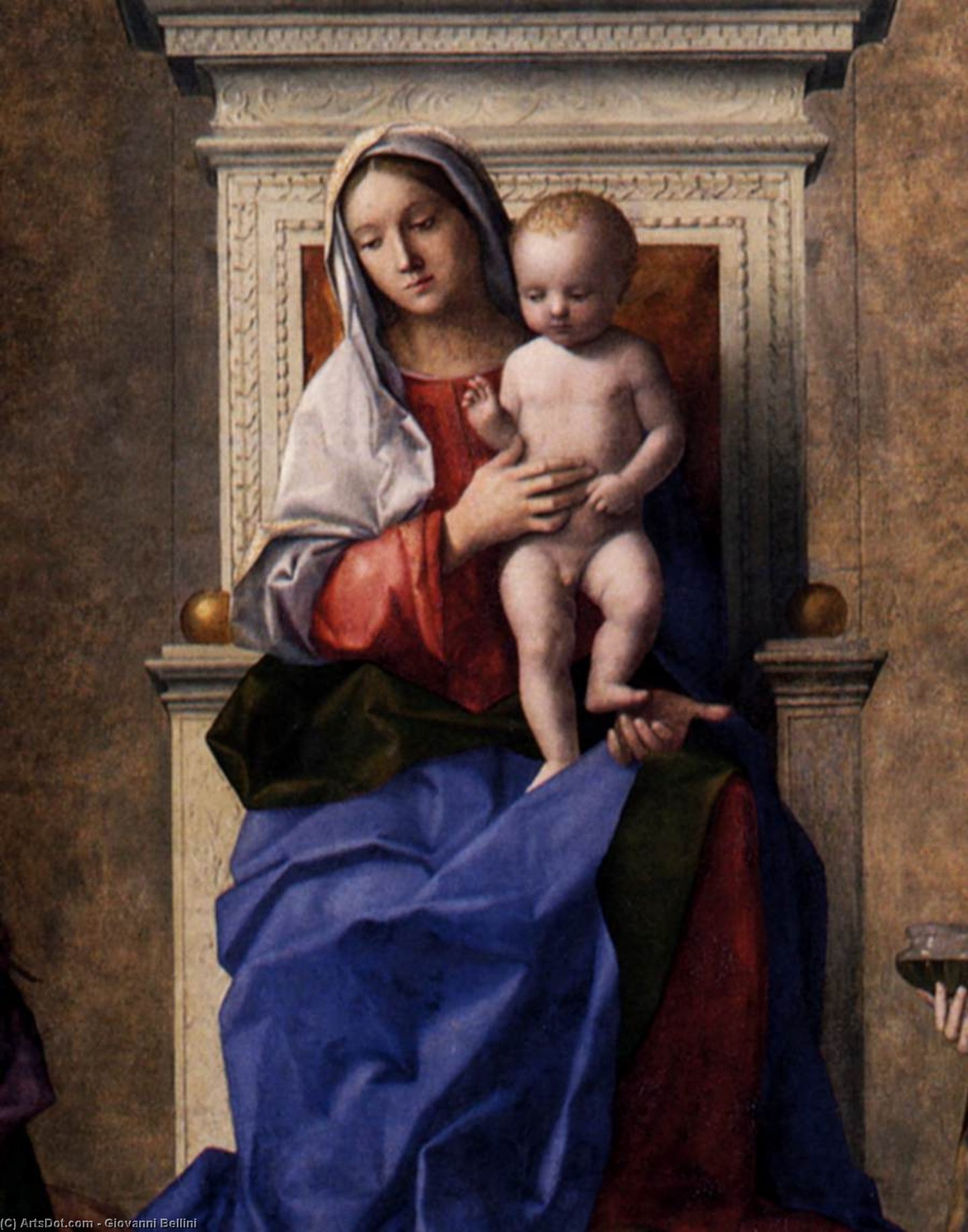 Wikioo.org - Bách khoa toàn thư về mỹ thuật - Vẽ tranh, Tác phẩm nghệ thuật Giovanni Bellini - san zaccaria altarpiece - san zaccaria altarpiece (detail)
