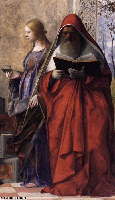 Wikioo.org - Encyklopedia Sztuk Pięknych - Malarstwo, Grafika Giovanni Bellini - san zaccaria altarpiece - san zaccaria altarpiece (detail)3