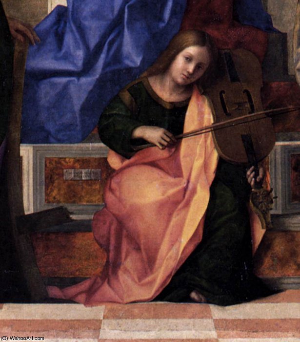 Wikioo.org - The Encyclopedia of Fine Arts - Painting, Artwork by Giovanni Bellini - san zaccaria altarpiece - san zaccaria altarpiece (detail)4