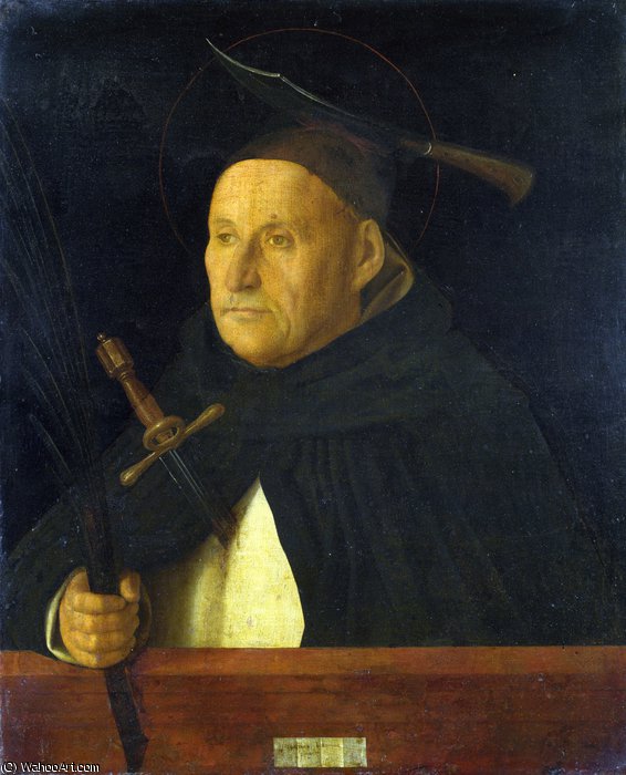 WikiOO.org - אנציקלופדיה לאמנויות יפות - ציור, יצירות אמנות Giovanni Bellini - A Dominican, with the Attributes of Saint Peter Martyr