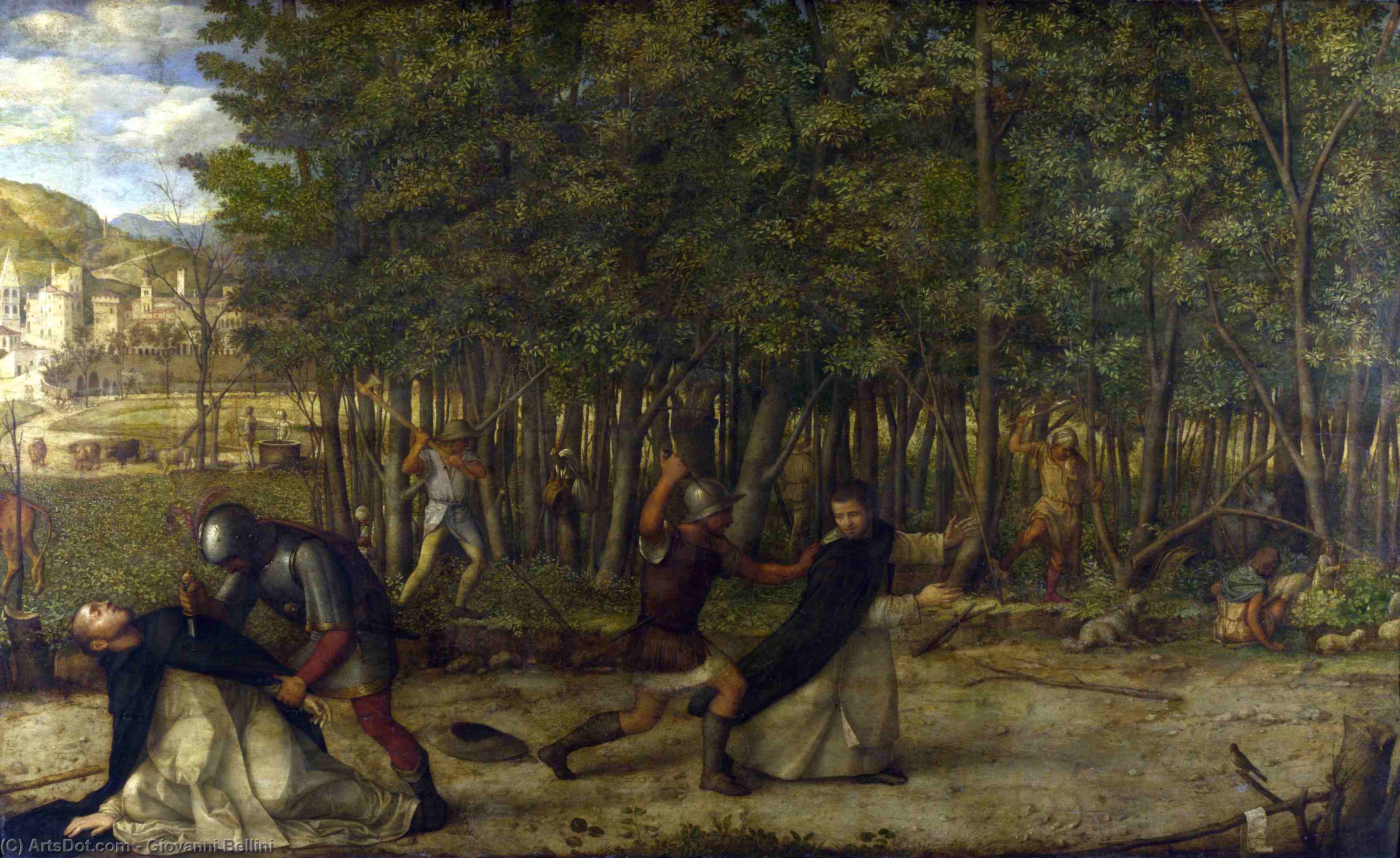 WikiOO.org – 美術百科全書 - 繪畫，作品 Giovanni Bellini - 刺杀 的   圣人  彼得  烈士